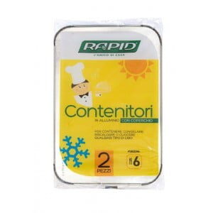 CONTENITORE C/COPERCHIO PORZ.6 RAPID (vaschette)