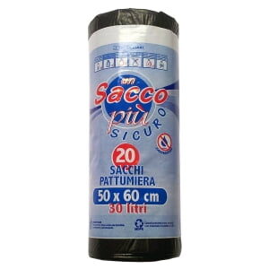 sacchi immondizia a rotolo  50X60 cm 20 pz VEROLENE