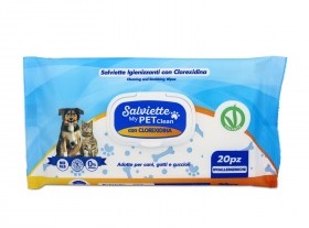 salviette pet 72 pz con clorexidina 72 Pz CLENDY