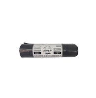 sacco pattumiera plus antigoccia con maniglia a scorrimento 55x65 cm 50 lt 15 pezzi a rotolo grigi